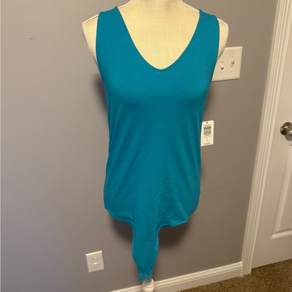 Torrid V Neck Bodysuit Teal